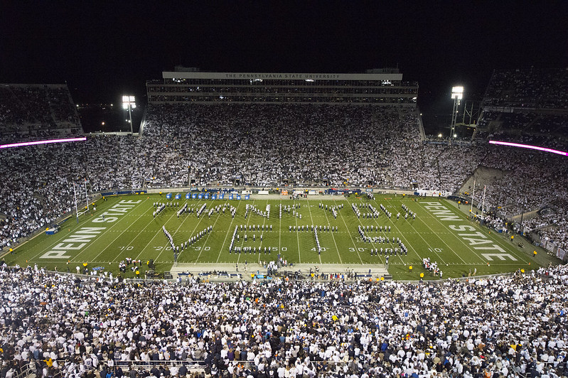 Blue Band formation - Thank You Vets - take at a Military Appreciation football game